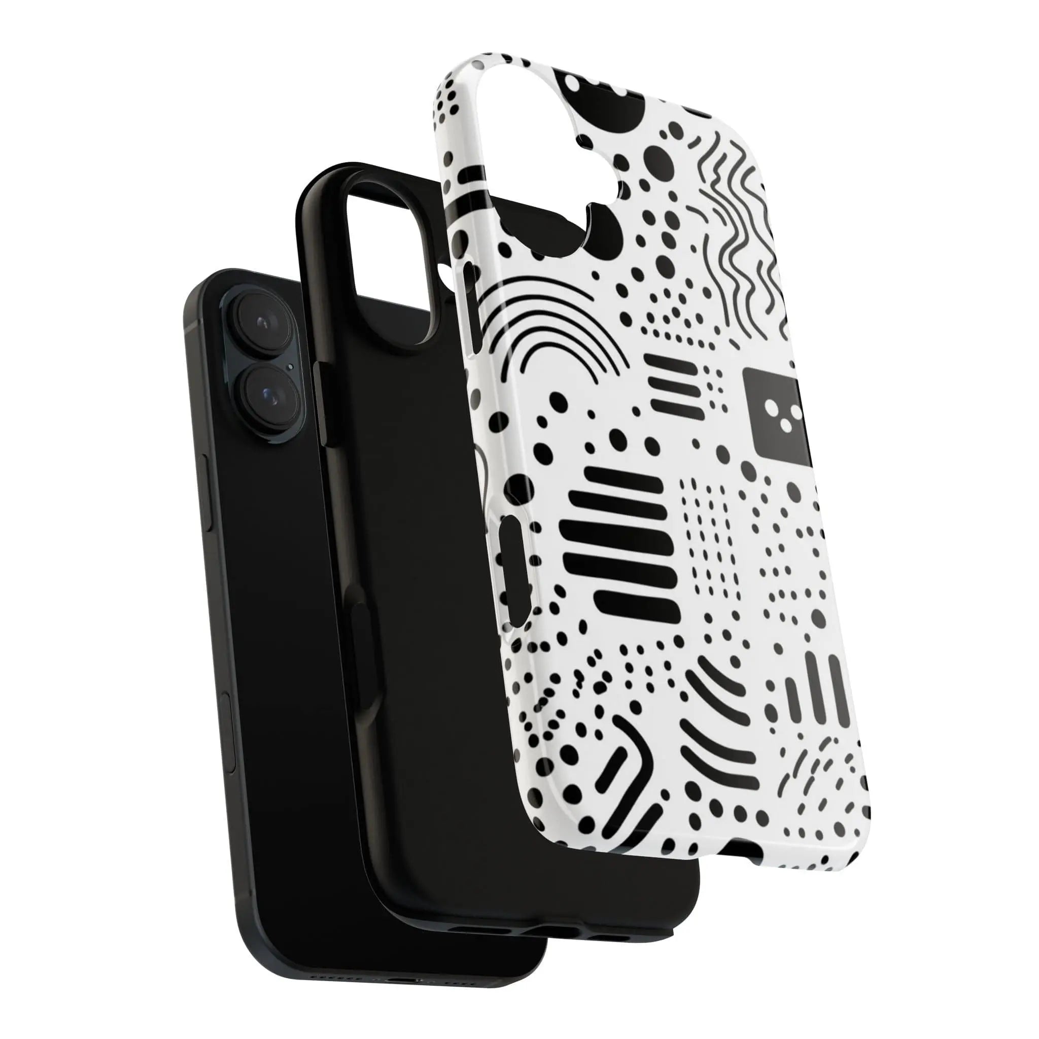 Artistic Black & White | Ultra MagSafe® Tough Case for iPhone® at StateOfChic.Store | Image of Case Layers | Quick Buy