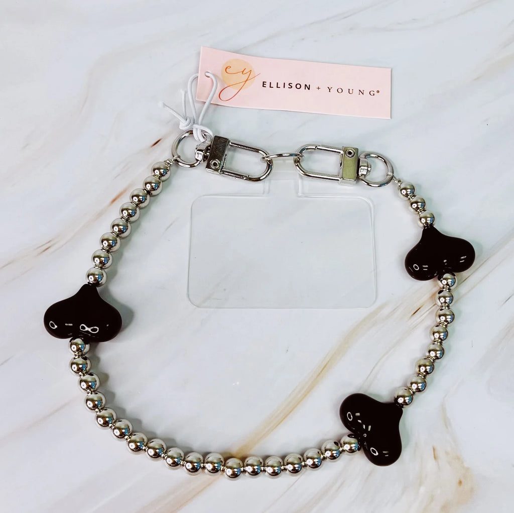 Hearts and Beads Phone Wrist Lanyard