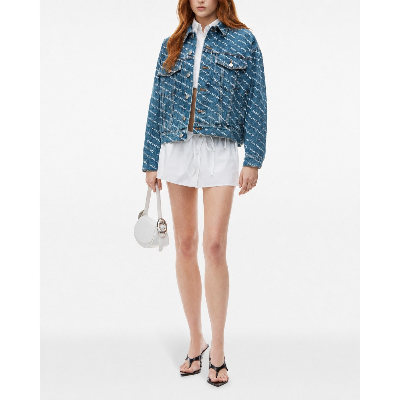 Pre-Loved Alexander Wang Falling Back Logo Indigo Blue Denim Jacket