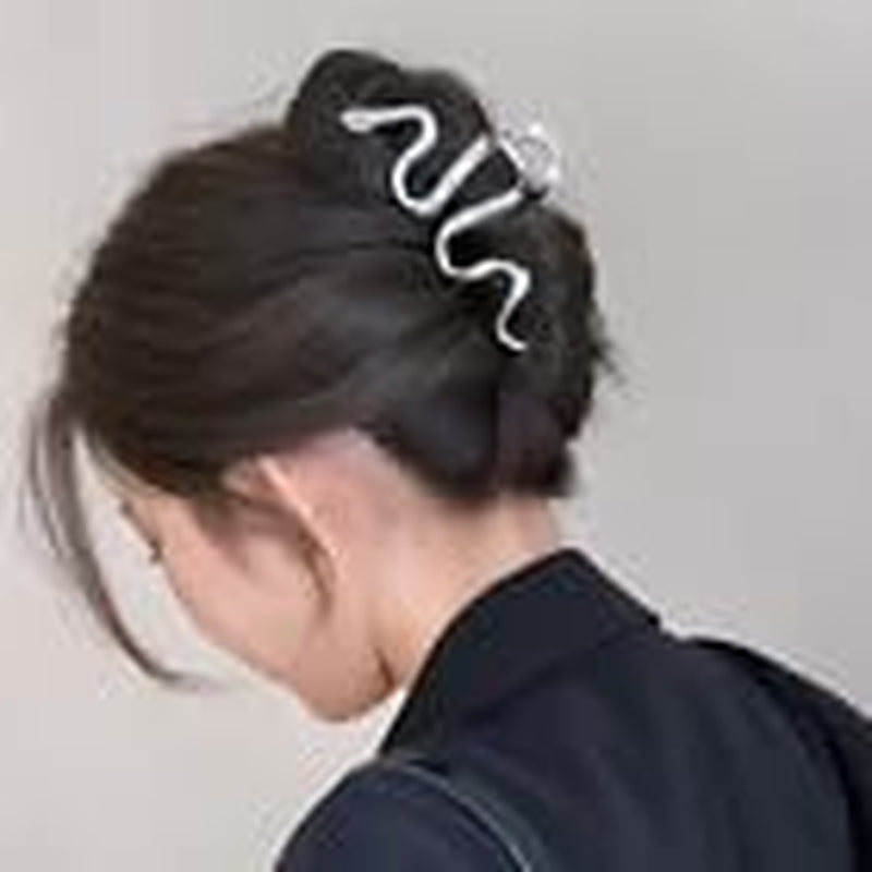 Metal Black Snake Hair Claw Clips for Women Hair Clips for Thick Hair Gothic Hair Barrettes for Hair Style Acrylic Hair Accessories Hair Clamp Hair Crab Halloween Hair Decorations Clips and Barrettes