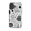 Artistic Black & White Ultra MagSafe® Tough Case for iPhone® | Icon Image of Front Case at StateOfChic.Store