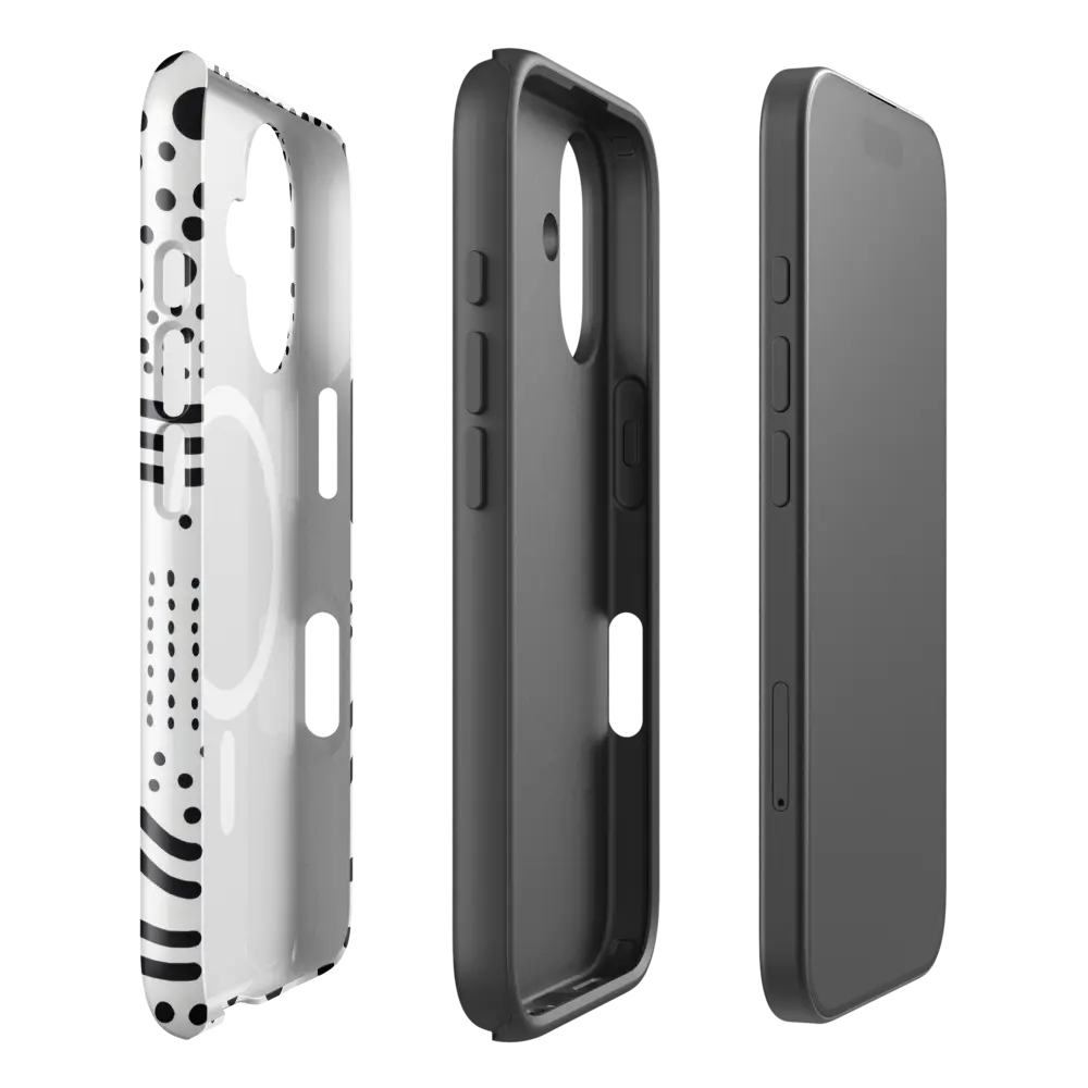 Artistic Black & White | Ultra MagSafe® Tough Case for iPhone® at StateOfChic.Store | Image of Side Layers | Buy Today