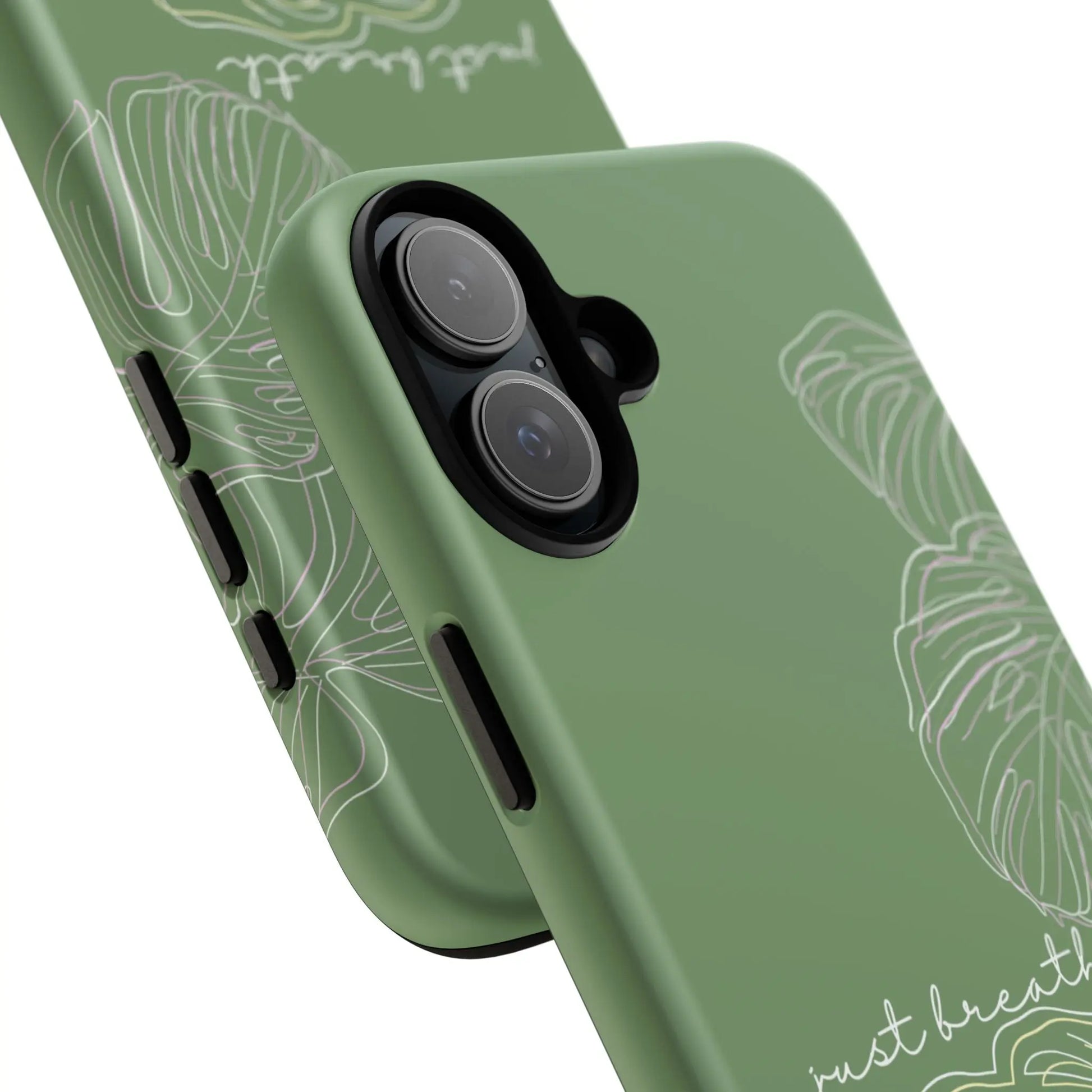 Tough Cases - Monstera Leaf Phone Case | 'Just Breathe' for Nature Lovers StateOfChic.Store