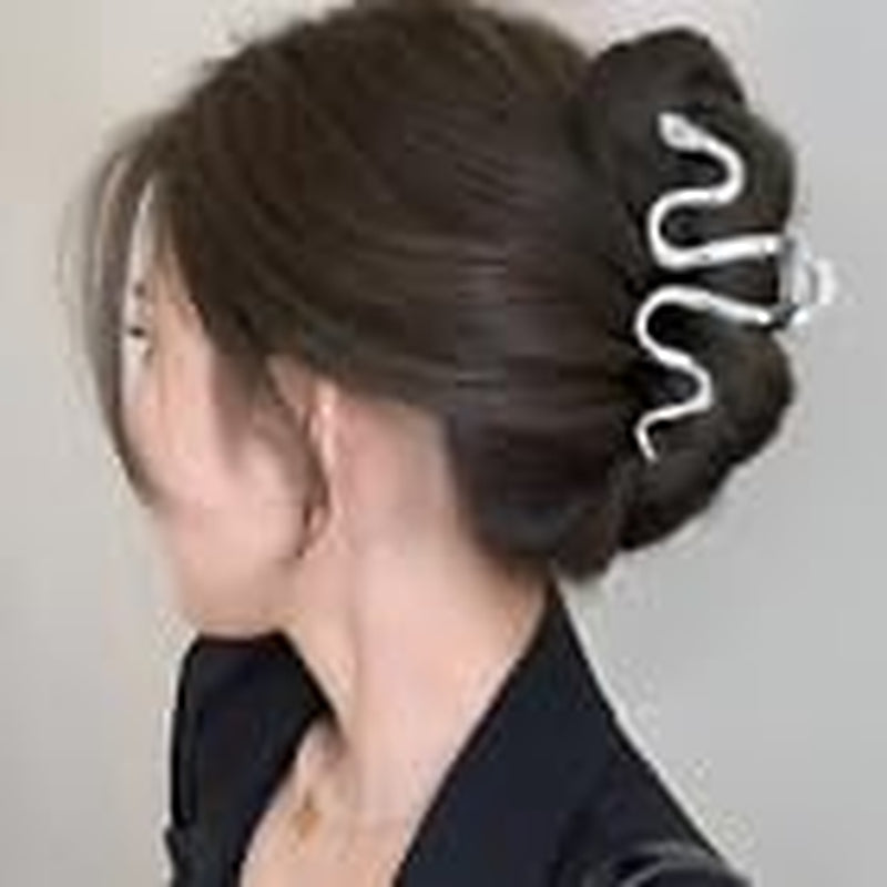 Metal Black Snake Hair Claw Clips for Women Hair Clips for Thick Hair Gothic Hair Barrettes for Hair Style Acrylic Hair Accessories Hair Clamp Hair Crab Halloween Hair Decorations Clips and Barrettes