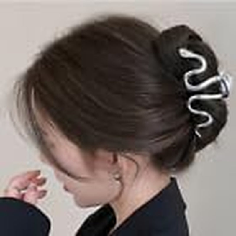 Metal Black Snake Hair Claw Clips for Women Hair Clips for Thick Hair Gothic Hair Barrettes for Hair Style Acrylic Hair Accessories Hair Clamp Hair Crab Halloween Hair Decorations Clips and Barrettes