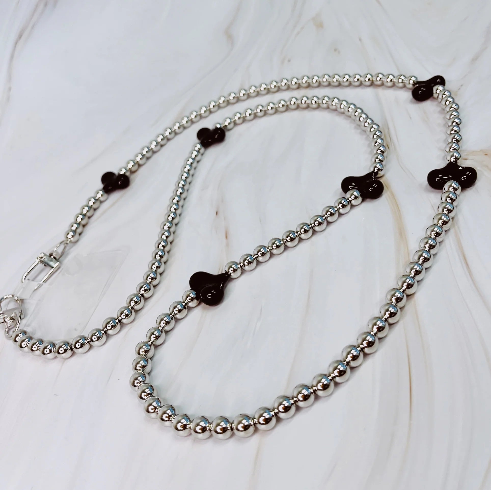 Hearts and Beads Crossbody Phone Lanyard