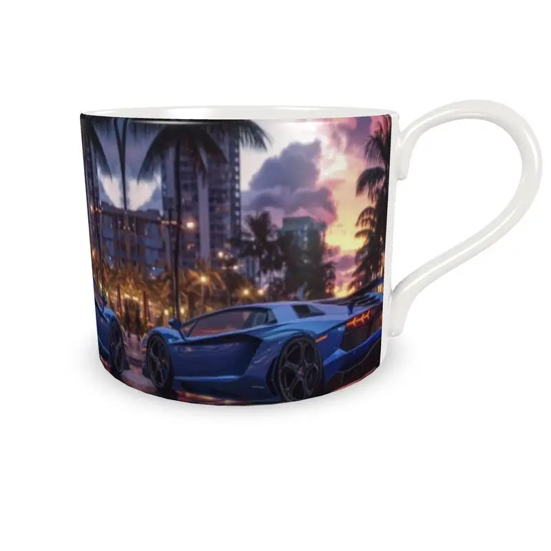 kaleidoscope lamborghini art coffee cup and saucer set Contrado