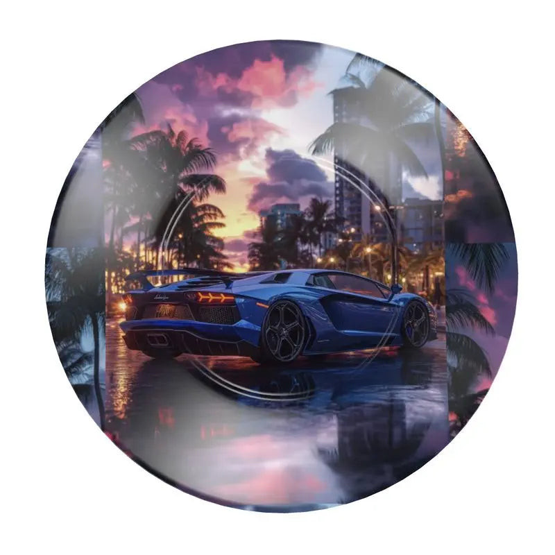 Kaleidoscope Lamborghini art print | two coffee cups and saucers set | Unique Gift only at StateofChic.Store | SHOP TODAY