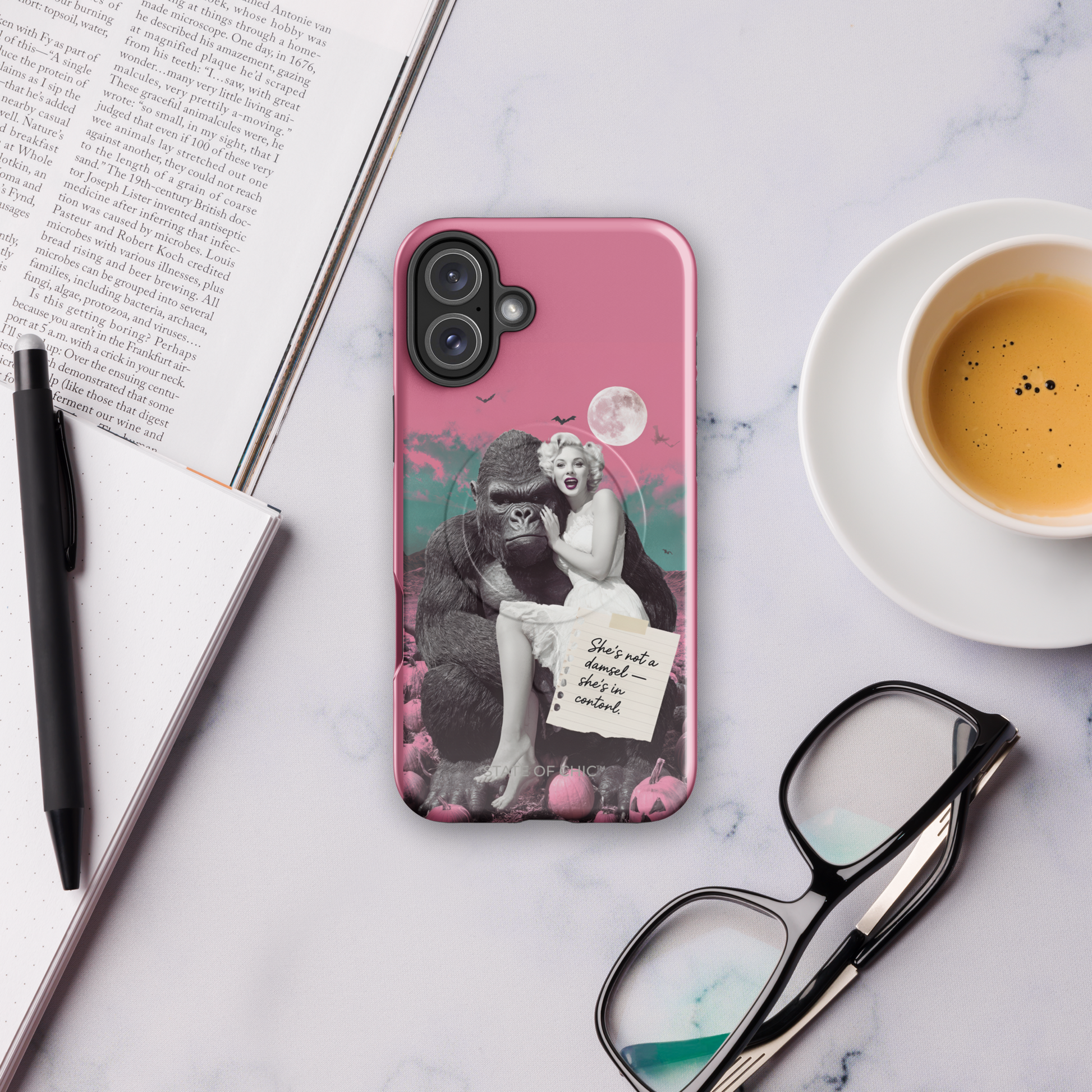 👑🦍 Pin-Up Jungle Queen iPhone Case | Vintage 1950s Spooky Chic MagSafe® Tough Cover (14–17)
