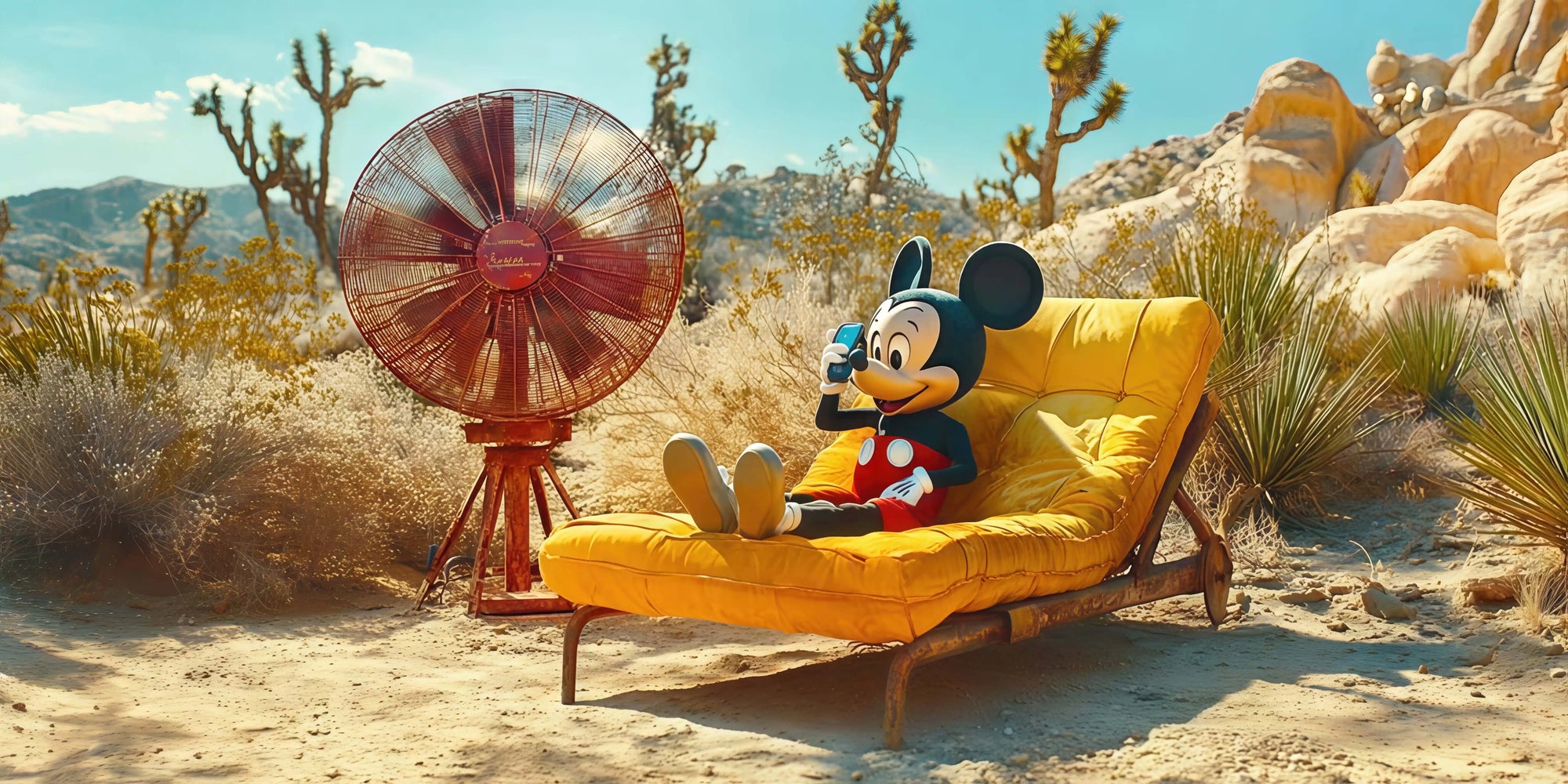 mickey mouse doll sunbathing contact StateofChic.Store contact page image link